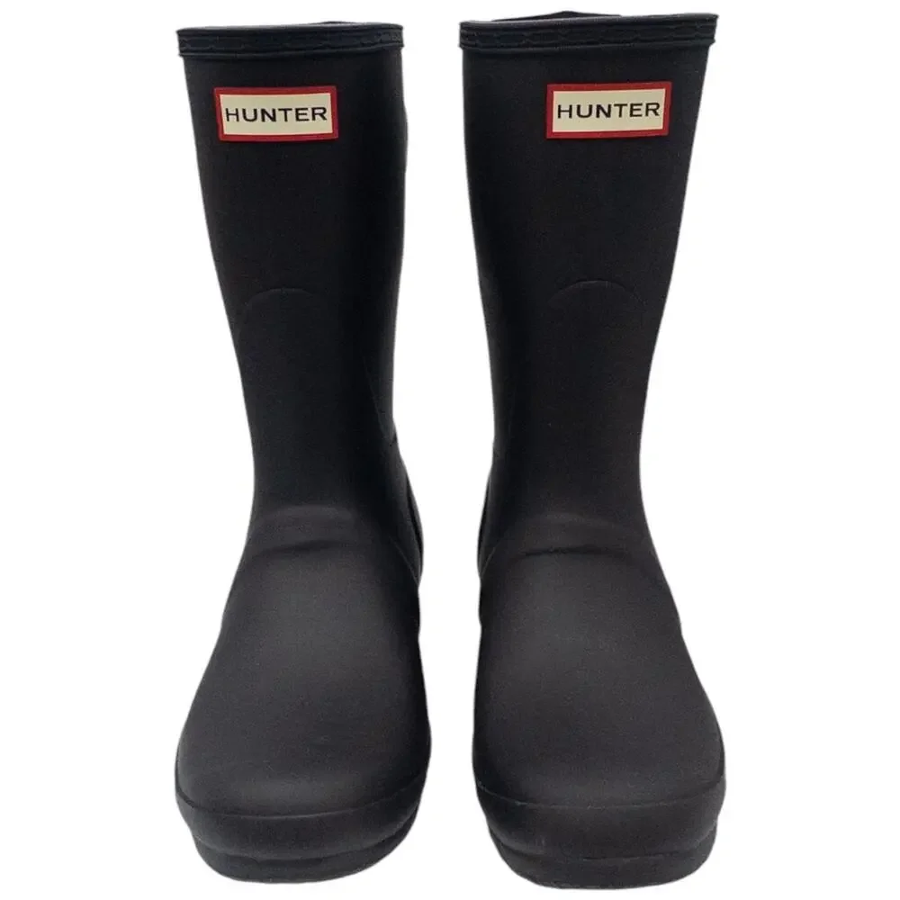 Authentic Hunter Women's Original Back Adjustable Short Rain Boots Onyx 8 or 9